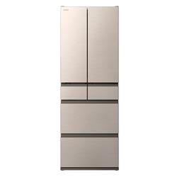 日立 R-HW54V N 6ドア冷蔵庫 (540L・フレンチドア) ライトゴールド
