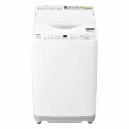 シャープ ESTX6J 縦型洗濯乾燥機 洗濯:6.5kg ヒーター乾燥:3.5kg ホワイト系
